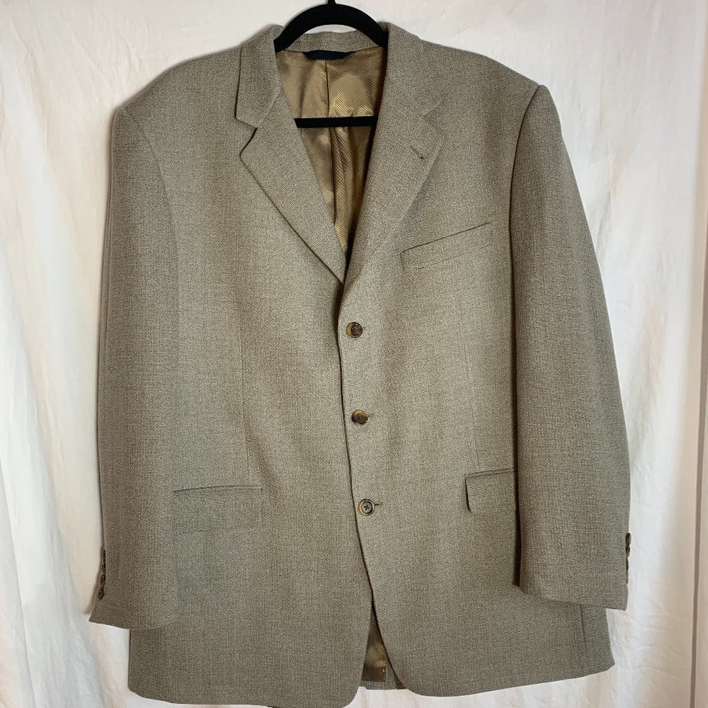 Mens Burberry London T Model Kensington Tan Blazer 44R